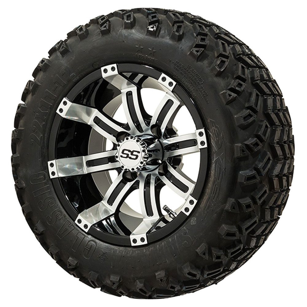 GTW Machined/Black Tempest 12 In Wheels With 22x11-12 Sahara Classic ...