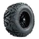 GTW Storm Trooper Black 10 in Wheels with 20x10-10 Barrage Mud Tires - Set of 4