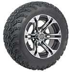 GTW Specter 12 in Wheels with 22x11-12  Sahara Classic All-Terrain Tires - Set of 4