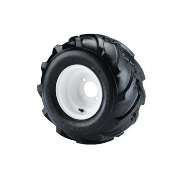 JakesLiftKits.com; Passenger Side Superlug Tire with GTW Steel White Wheel - 18x9.50x8